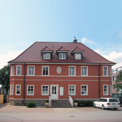 Das Geb&auml;ude der Zahnarztpraxis in Borken (M&uuml;nsterland)